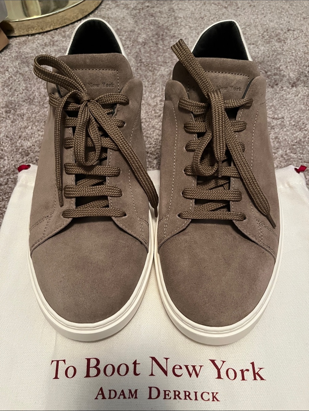 To Boot New York Adam Derrick tan suede sneakers